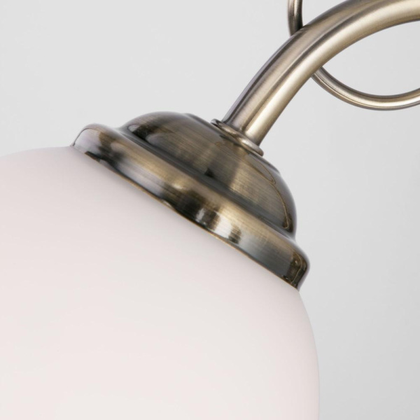 Настенный светильник со стеклянным плафоном 30107/1 античная бронза