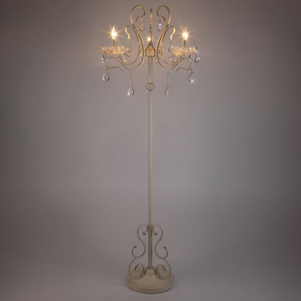 Напольный светильник с хрусталем 12205/3F белый