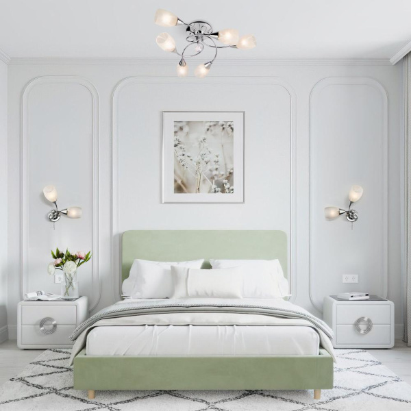 Настенный светильник со стеклянными плафонами 2275/2 хром