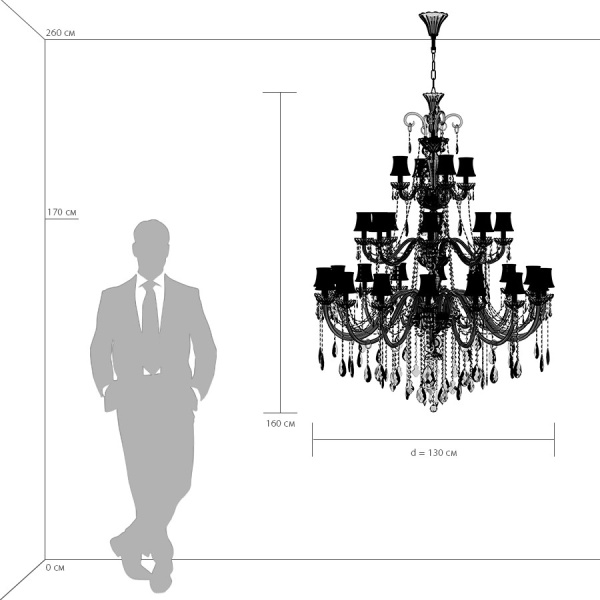 715287 5 КОР!!! Люстра NATIVO 28x40W E14 КОНЬЯК