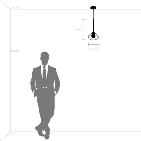 801203 Люстра VETRO 1х6W(led) G9 ЧЕРНЫЙ/ПРОЗРАЧНЫЙ