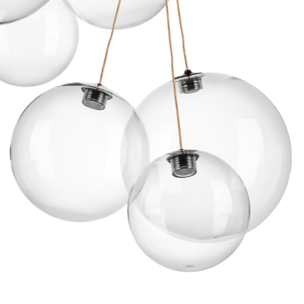 801090 Люстра SFERETTA LED 9х1,35W 600LM КОФЕЙНЫЙ/ПРОЗРАЧНЫЙ 3000K