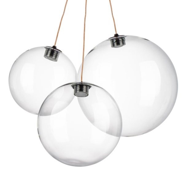 801030 Люстра SFERETTA LED 3х1,35W 200LM КОФЕЙНЫЙ/ПРОЗРАЧНЫЙ 3000K