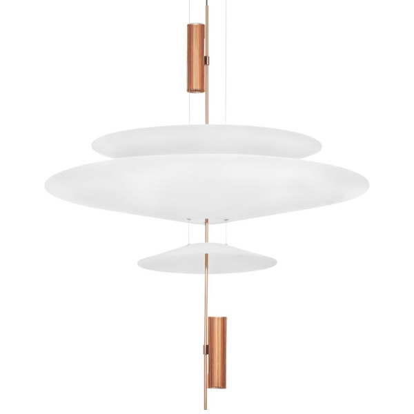 814532  2КОР! Люстра VIOLA LED 3x6W 560LM РОЗОВОЕ ЗОЛОТО/БЕЛЫЙ 3000K