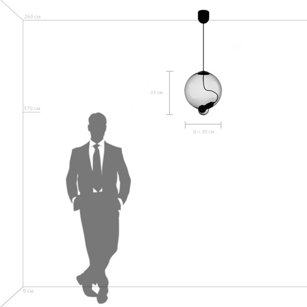 805305 Люстра COLORE 1х8W (led) E27 АЛЮМИНИЙ/ГОЛУБОЙ
