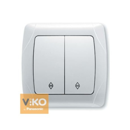 90561017 Выключатель 2-кл прох белый VIKO Carmen