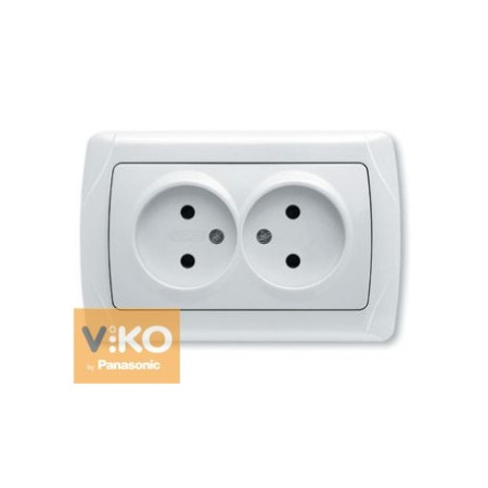 90561055 Розетка 2-я белая VIKO Carmen