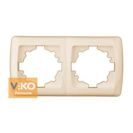 90572002 Рамка 2х вертикальная крем VIKO Carmen