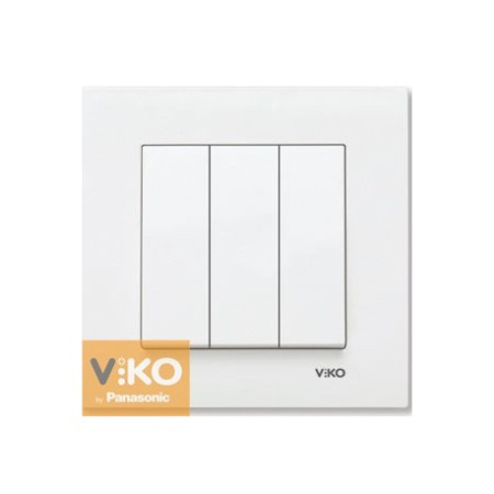 90960068 Выключатель 3-кл белый VIKO KARRE