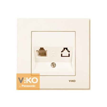 90960113 Розетка телефонная RJ11 крем VIKO KARRE