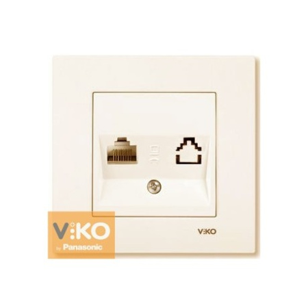 90960132 Розетка компьютерная RJ45 крем VIKO KARRE