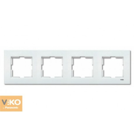 90960203 Рамка 4х горизонт. белая VIKO KARRE