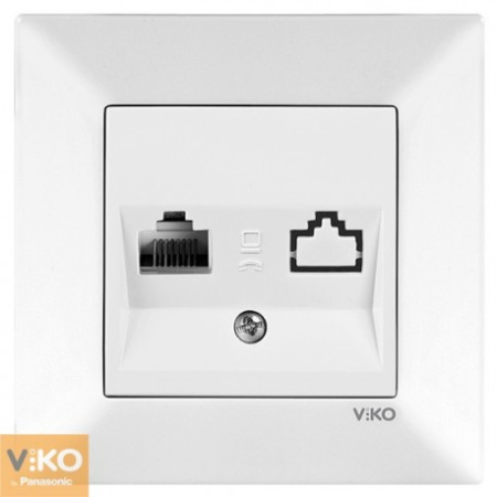 90970032 Розетка компьютерная RJ45 белая VIKO MERIDIAN