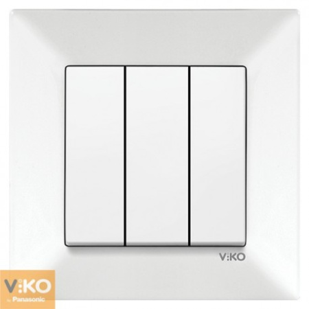 90970068 Выключатель 3-кл белый VIKO MERIDIAN