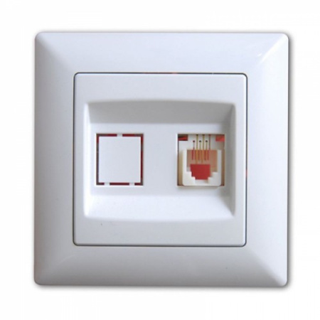 VS2811120 Цифр.телеф.розетка бел.