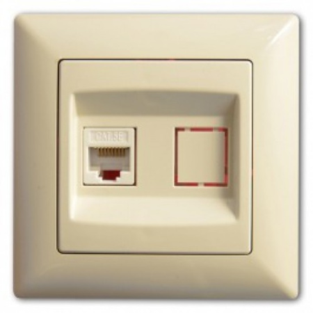 VS2812130 Розетка компьютерная (1ad.cat 5) крем