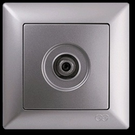 VS2815122 ТВ розетка  серебряный металлик