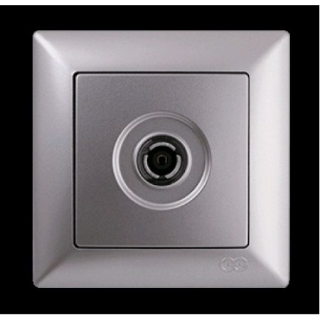 VS2815123 ТВ розетка  серебряный металлик