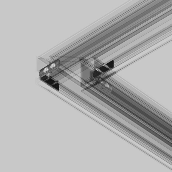 Угловой вертикальный соединитель для профиля, 2 шт в упаковке