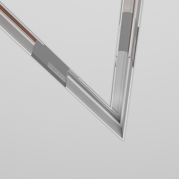 Коннектор   угловой 45° Exility встраиваемый под ГКЛ 9,5мм, белый