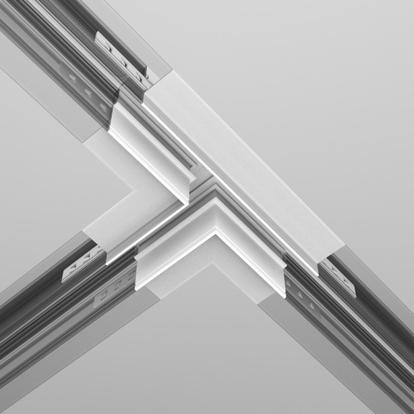 Коннектор Т-образный Exility встраиваемый под ГКЛ 9,5мм, белый