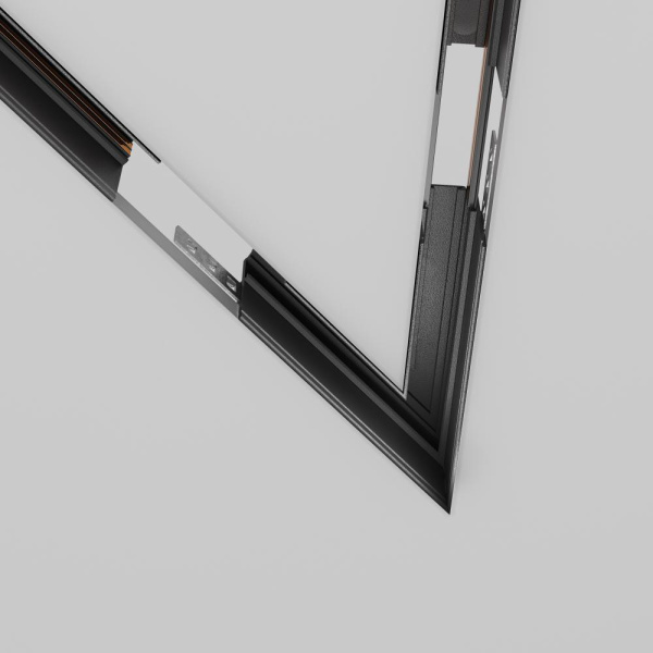 Угол-соединитель 45° Exility встраиваемый под ГКЛ 12,5мм, черный