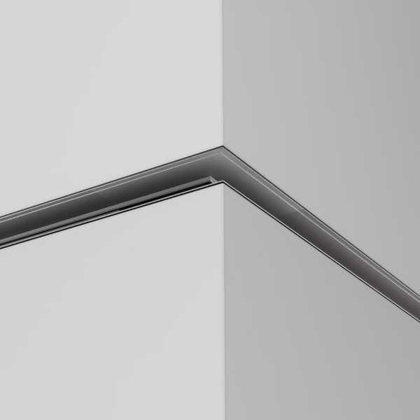 Коннектор внешний Exility встраиваемый под ГКЛ 12,5мм, черный