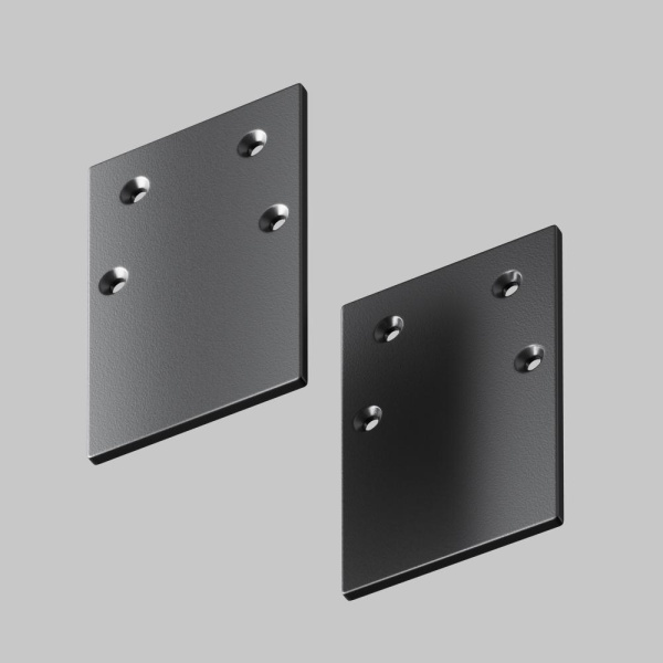 Заглушка торцевая 2шт Gravity накладной черный