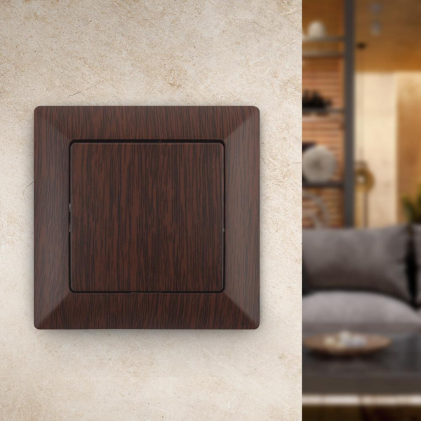 4-101-10 Intro Выключатель, 10А-250В, СУ, Solo, венге (10/200/2400)