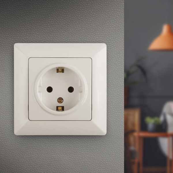 4-206-02 Intro Розетка 2P+E Schuko со шторками, 16А-250В, СУ, Solo, сл.кость (10/200/1600)