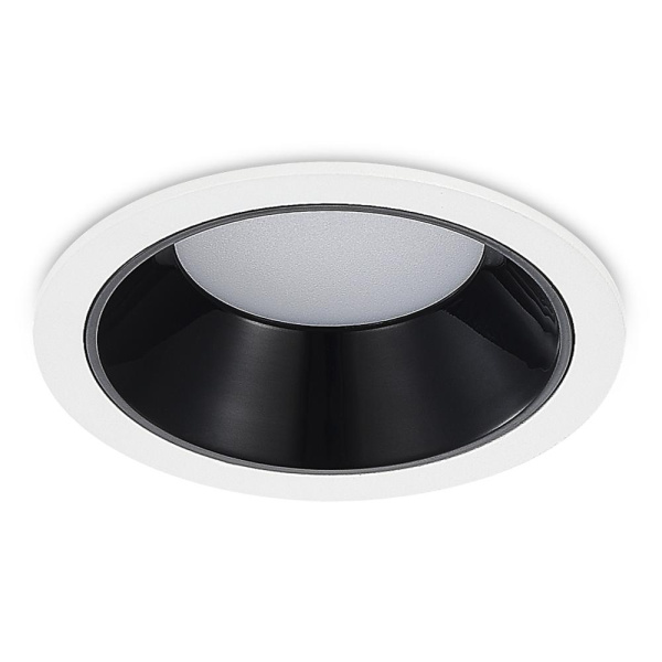 ST755.438.07 Св-к встр. Черный LED 1*7W 3000K 630Lm Ra80 120° IP20 D85xH45 100-240V Встраиваемые светильники