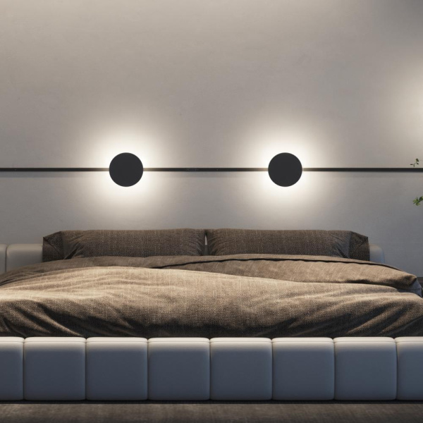 DK5320-BK Светильник для трека Air, серия Reflex 3000 со светодиодом, ?180*H23мм, 48V DC, 5W, RA?90, 120°, 3000K, IP20, черный, алюминий