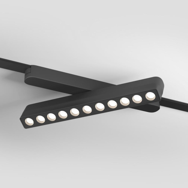 DK5338-BK Светильник для трека Air, серия Grill 4000 со светодиодом, L230*W26*H60мм, 48V DC, 12W, RA?90, 36°, 4000K, IP20, черный, алюминий