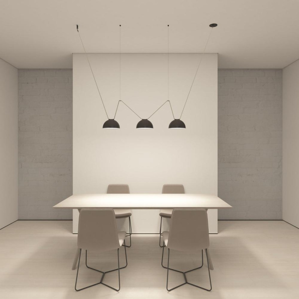 DK5560-BK Cветильник для трека-ремня Belty, серия Flow со светодиодом, D220*H117мм, 48V DC, 24W, RA90, 120°, 4000K, IP20, черный, алюминий