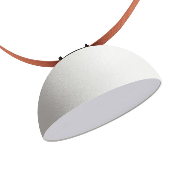 DK5560-WH+BK Cветильник для трека-ремня Belty, серия Flow, со светодиодом, D220*H117мм, 48V DC, 24W, RA90, 120°, 4000K, IP20, белый с черным, алюминий