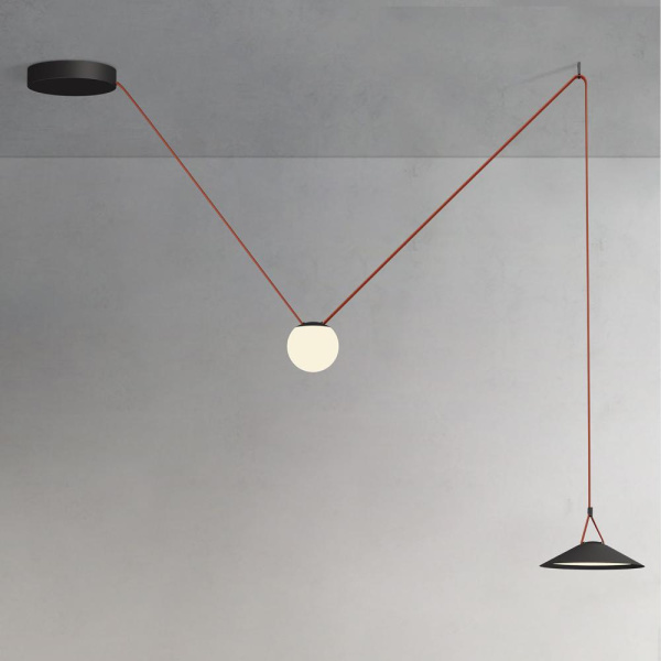 DK5564-BK Cветильник для трека-ремня Belty, серия Flow, со светодиодом, D300*H71мм, 48V DC, 12W, RA90, 120°, 4000K, IP20, черный, алюминий