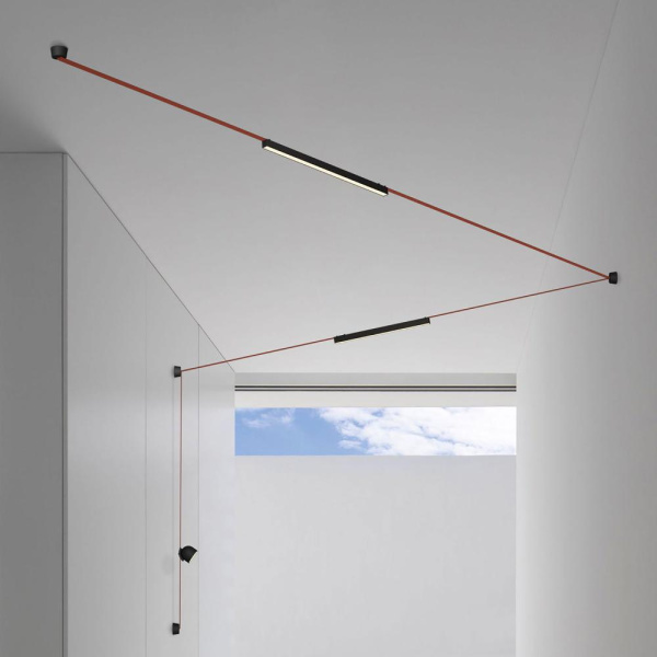 DK5574-BK Cветильник для трека-ремня Belty, серия Linear, со светодиодом, L323*W40*H45мм, 48V DC, 12W, RA90, 120°, 4000K, IP20, черный, алюминий