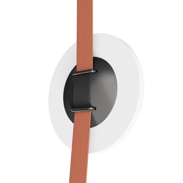 DK5566-WH+BK Cветильник для трека-ремня Belty, серия Flow, со светодиодом, D168*H29.5мм, 48V DC, 10W, RA90, 120°, 4000K, IP20, белый с черным, алюминий