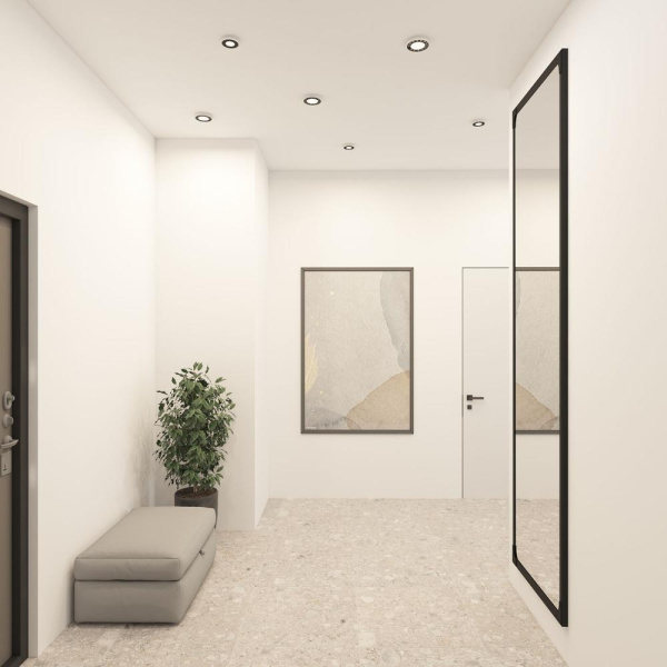 DK2440-WB Встраиваемый светильник DUAL 5+5 Вт, LED 4000K, IP 20, d90mm, белый/черный, алюминий/акрил