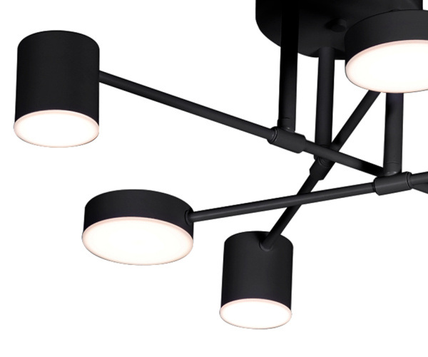 07649-6D,19(3000K) Люстра димм.Мекли черный