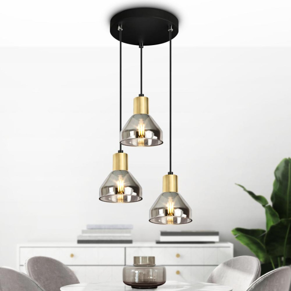 Светильник подвесной (подвес) Rivoli Kassandra 3118-203 3 х Е14 40 Вт модерн потолочный