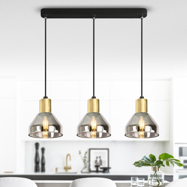 Светильник подвесной (подвес) Rivoli Kassandra 3118-303 3 х Е14 40 Вт модерн потолочный