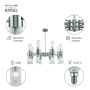 Люстра Rivoli Delia 3146-306 16 х Е14 40 Вт модерн