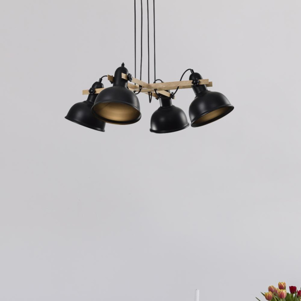 Светильник подвесной (подвес) Rivoli Nathalie 4021-214 4 х Е27 40 Вт лофт - кантри