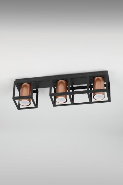 Светильник потолочный Rivoli Raffaela 5082-303 3 * GU10 25 Вт накладной для натяжных потолков лофт - кантри