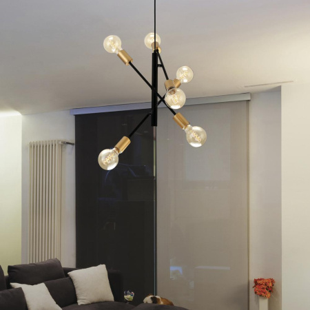 Люстра  Rivoli Kerstin 5078-308 6 х Е27 40 Вт лофт - кантри