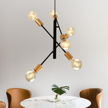 Люстра  Rivoli Kerstin 5078-308 6 х Е27 40 Вт лофт - кантри