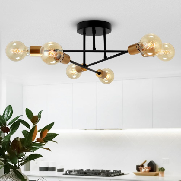 Люстра  Rivoli Kerstin 5078-306 6 х Е27 40 Вт лофт - кантри