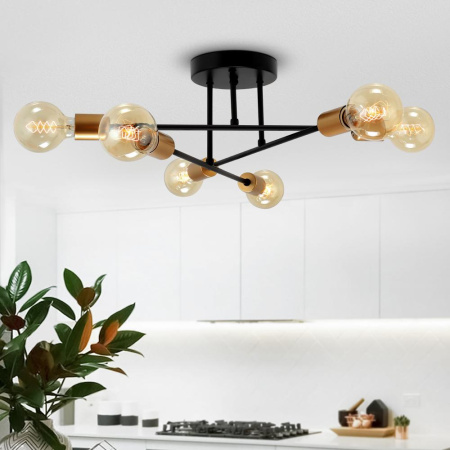 Люстра  Rivoli Kerstin 5078-306 6 х Е27 40 Вт лофт - кантри