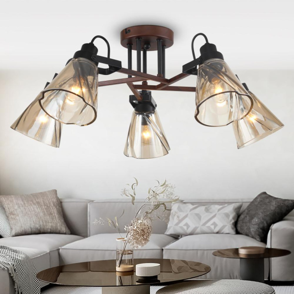 Люстра Rivoli Clarissa 5098-305 5 х Е14 40 Вт лофт - кантри